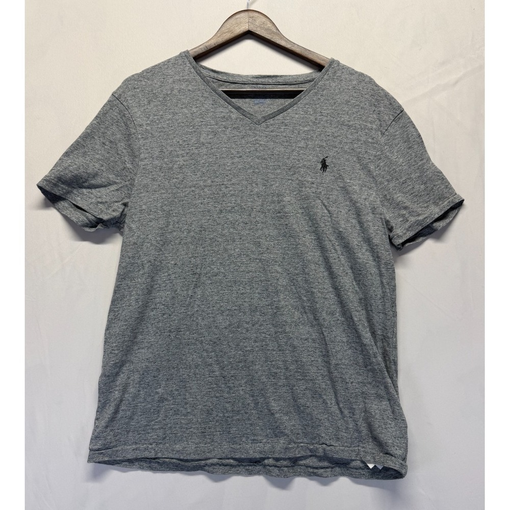 Polo Ralph Lauren Custom Slim Fit T Shirt Mens Large Heather Gray Cotton N Veck
